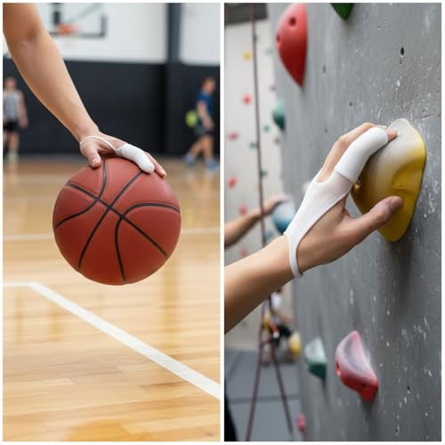 Pack of 10 Breathable Cotton Finger Guards Elastic Sports Bandages for Basketball Climbing Instrumentalists