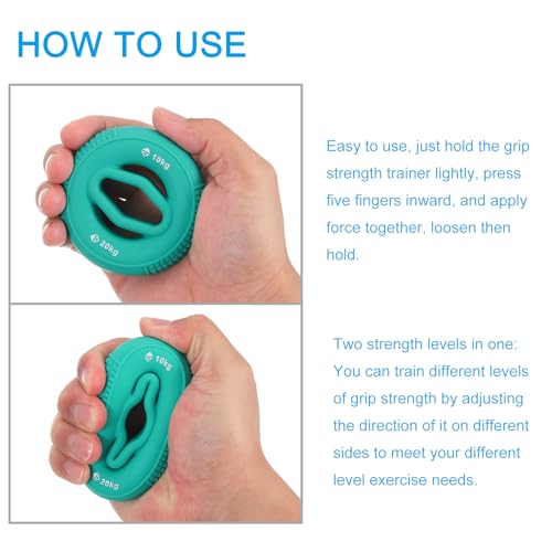 uxcell Hand Grip Strengtheners, Grip Strength Training for Rock Climbing - color: Emerald