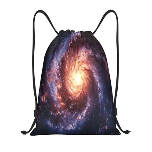 Drawstring Sports Backpacks - Lightweight Swim Gym Bags for Women Men String Sackpack for Beach Travel Yoga(Small, Galaxy Space Nebula) - color: Galaxy Space Nebula, size: Small