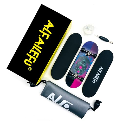 Pro Fingerboard 32mm Wooden Board Professional Finger Skateboard Trucks CNC Wheels with Bearings (Death)