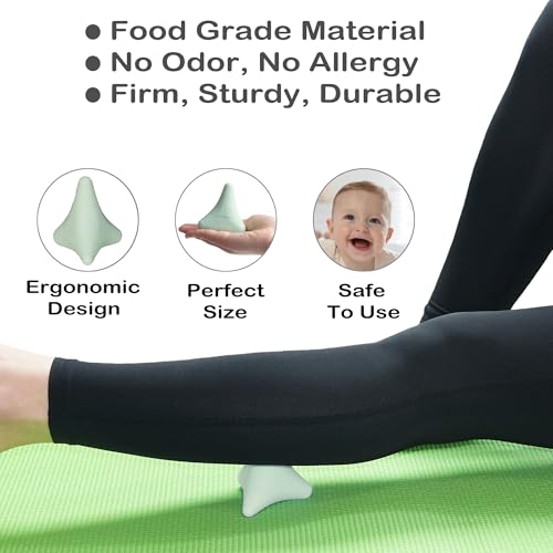 Trigger Point Massage Ball Manual Massager Tool 2.8”×2.9”. Green | Silicone Massage Ball for Muscle Knot Deep Tissue Myofascial Release Physical Therapy Hip Flexor Iliacus Psoas Hand Foot Back - color: Green