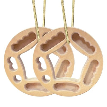Hangboard Rock Climbing Wood Anti-Slip Grip Blocks | Wooden Hangboard for Climbing Training for Arm Workout Pull-up Training Indoor Outdoor Tree City