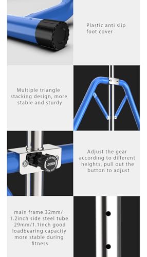 Gymnastics Horizontal Bar Expandable Gymnastic Bar Folding for Home, Adjustable Height Practice Bar Junior Training Bar for Kids and Adult Support to 440lbs