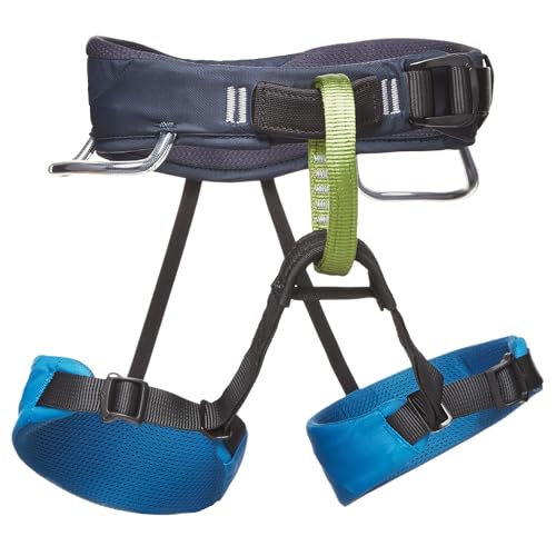 BLACK DIAMOND Kids' Momentum Safe Rock Climbing Harness, Indoor/Outdoor - color: Kingfisher