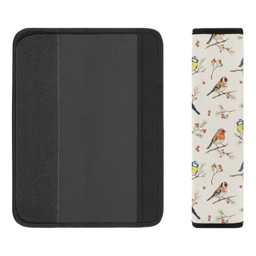 Universal Soft and Comfortable Car Seat Straps Shoulder Pads for Adult Use, Stroller Pushchair High Chair, 2PCS Floral Bird Harness Pads Strap - color: Pattern 359