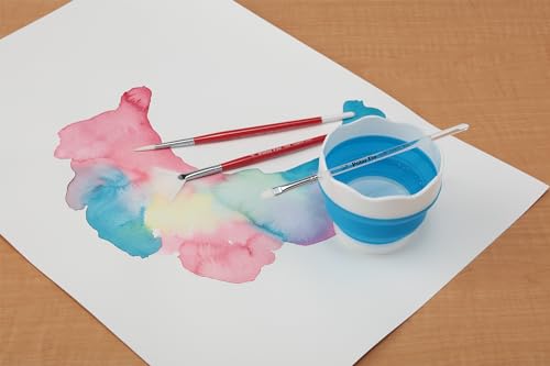 Creative Mark Collapsible Paint Brush Water Cup 10oz Capacity - Durable & Leak-Proof, Space-Saving Design, Ideal for Artists, Travel, Plein Air Painting, Mural Painters, Studio Use - size: 10oz Cup