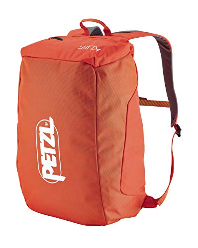 PETZL KLIFF Rock Climbing Rope Bag - Red/Orange | 36-Liter Rope Bag for Sport Climbing with Removable Tarp - color: Red/Orange, size: 36 liters