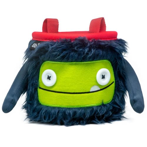 8BPLUS Chalk Bag for Rock Climbing and Bouldering, Chalk Pouch incl Belt & Biner – Cute Funny Character Design, Wide Opening, Gear with Personality, Gift for Climbers - style: OLI