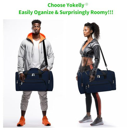 Sports Duffel Bag 26 Inch Travel Gym Duffle - Navy Blue - color: Navy Blue, size: 26 inch - 1.0