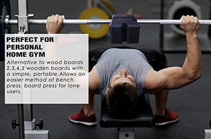 LARA STAR Bench Press Block Press Blocks Boards, Adjustable 2-5 Bench Board, Home Gym Workout Fitness Accessories for Increase Your Bench Press - color: Large