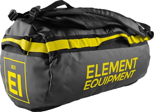 Element Equipment Trailhead Duffel Bag Shoulder Straps Waterproof Black/Yellow Large - color: Black/Yellow, size: Large 85 Liters