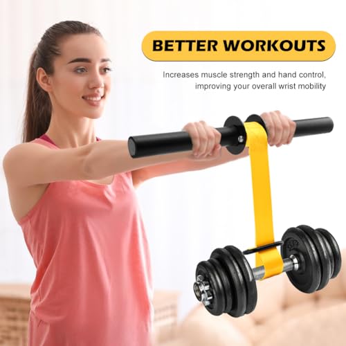 Forearm Strengthener and Wrist Roller, 43.3/51.2 Inch Adjustable Ultra-Strong Nylon Webbing Wrist Forearm Blaster with Quick Locking Mechanism & Anti-Slip Grips, Max 100+ lbs Load for Grip Strength Training, Climbing, Home Gym