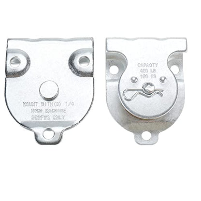 Ceiling Mount Single Pulley 1-1/2 Inch Wall Mount Pulley Ceiling Pulley for 3/8" Wire or Rope, 4 Packs (1)