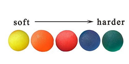 Multiple Resistance Therapy Exercise Gel Squeeze Balls for Hand Finger Wrist Muscles Arthritis Grip Exerciser Strengthening - color: Round ball