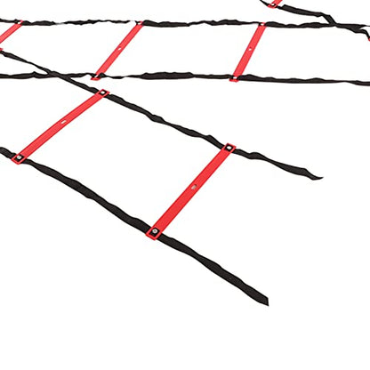 banapoy 7M Agility Ladder, 14 Rung Fixed Distance Speed Training Equipment with Angle Marks for Soccer Football Fitness Coaches and Athletes - color: Red