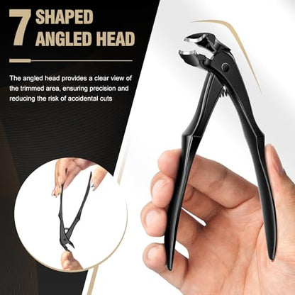 Toenail Clippers for Seniors Thick Toenails, 2026 Upgrade Angled Nail Clipper for Seniors, Toe Nail Clippers for Men with Wide Jaw Opening, Sharp Heavy Duty Fingernail Clipper Cutter with Long Handled - style: Grey Angled Nail Clippers