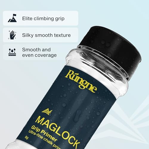 RUNGNE Premium Climbing Chalk - High Performance Chalk for Rock Climbing, Bouldering, Weightlifting & More - Unmatched Grip and Skin Friendly - size: 8 G