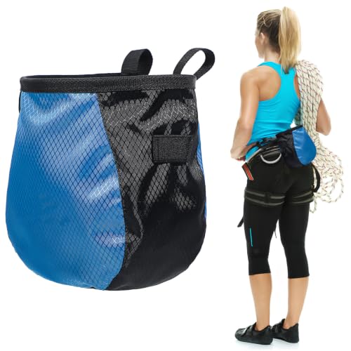 PRETYZOOM 2 Pcs Rock Climbing Chalk Bags with Large Capacity, Wear-Resistant Polyester Material, Drawstring Closure, Stylish Hip Pack for Outdoor Travel and Bouldering Sports Accessories