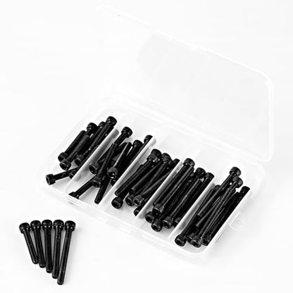 M5 x 30mm 35mm 40mm 45mm 50mm Hex Socket Head Cap Screws Bolts, 12.9 Grade Alloy Steel, Black Oxide Finish, Allen Socket Drive, Metric Machine Fully Threaded, Assortment Kit 50PCS - size: M5 x 30/35/40/45/50mm (50PCS)