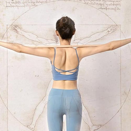 Menolana 2Pcs Yoga Rod Back Stretcher Open Shoulder Added Mobility Wooden Exercise Rod Stretching Rod for Balance Dance Gymnasts