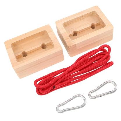 2pcs Wooden Rock Climbing Hangboard Fingerboard Training Board Portable Hand Grip and Forearm Strengthener for Climbers Indoor Outdoor Exercise