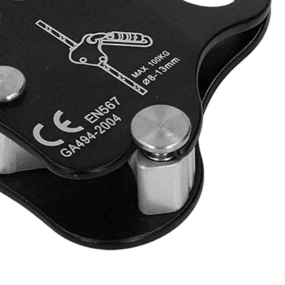 Bnineteenteam Climbing Rope Grab Aluminum Alloy Self Locking Stopper for Outdoor Mountaineering and Rock Climbing, 1 Pack - color: Black