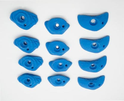 12 Bolt On Crimp Rock Climbing Holds Home Climbing Wall Bouldering Gym Holds - color: Beginner Blue