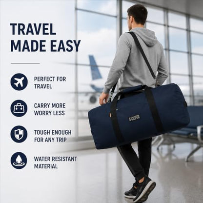 Heavy Duty Cargo Duffel Large Sport Gear Drum Set Equipment Hardware Travel Bag Rooftop Rack Bag - color: Navy, size: 30" x 15" x 15"