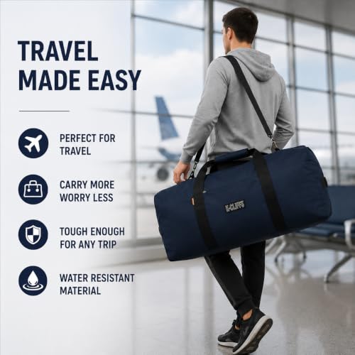 Heavy Duty Cargo Duffel Large Sport Gear Drum Set Equipment Hardware Travel Bag Rooftop Rack Bag - color: Navy, size: 36" x 17" x 17"