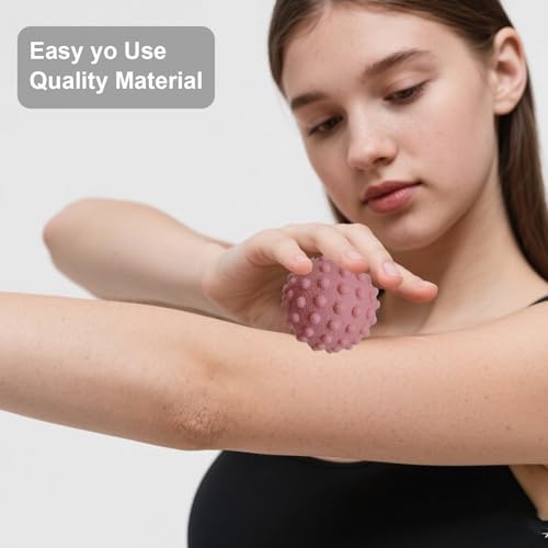 Foot Massage Ball Myofascial Release, Restore Foot Massage Roller, Massage Tool for Tight Muscles and Sore Feet, Pain Relieve from Plantar Fasciitis - color: 1 Pink Massage Ball