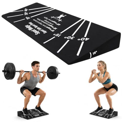 RedSwing Squat Wedge Block | Non-Slip Slant Board for Heel Elevated Squats, Deadlifts & Weightlifting - One-Piece Design for Home Gym & Fitness