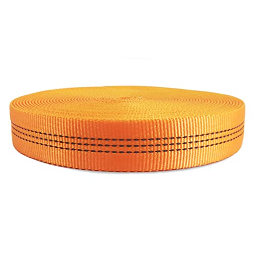 NewDoar CE UIAA Certified 1 Inch Nylon Webbing Strap/Tubular Climbing Webbing - Heavy Duty Strap for Rescue, Climbing, Harnesses, Rock Work, & Firefighting - color: Orange, size: 1 inch x 1 Yard 3PCS