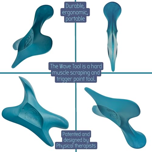 The Wave Tool, The Ultimate Soft Tissue Release All-in-One Ergonomic Scraper and Massage Bodywork Tool for Trigger Points, Muscle Pain, Scars, and Athletic Recovery, Made in USA (Deep sea Teal) - color: Deep Sea Teal