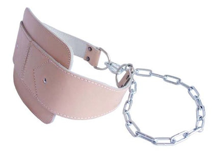Ader Leather Padded Fitness Dip Belt with chain
