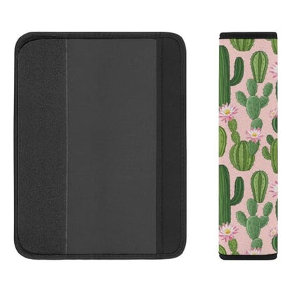 2 Pack Breathable Car Seat Straps Shoulder Pads for Elderly Support, All Vehicles, Pink Flowers Cactus Seat Belt Cushion, Neck and Shoulder Support - color: Pattern 300