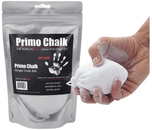 3oz. Cotton Pouch Chalk Ball: Loose Chalk for Weightlifting, Rock Climbing, & Gymnastics, Non-Toxic, Made in The USA, Superior Grip