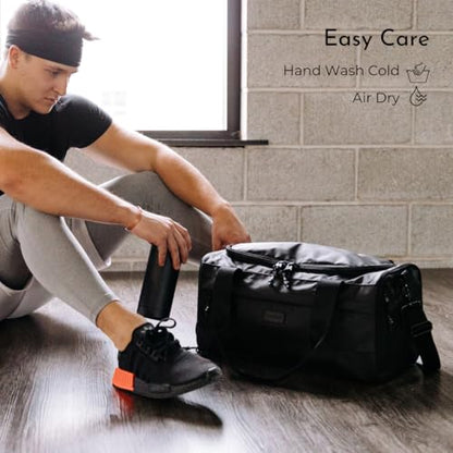 Vooray Boost Duffle Bag - 23L Small Gym Bag for Men and Women with Shoe Compartment, Key Clip, Water Bottle Pocket, Lightweight Travel Duffel for Sports, Training, Overnight Use (Camo Mesh) | Compact Duffle Bag for Sports, Travel, Shoe Compartment, Water