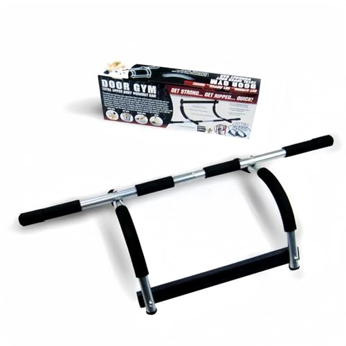 Doorway Pull Up Bar, No‑Drill Multi‑Grip Chin‑Up Bar, Heavy‑Duty Steel, 330 LBS Weight Capacity, Fits 19‑32 Inch Standard Door Frames, Home Gym Strength Training Equipment for Pull‑ups Push‑ups