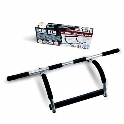 Doorway Pull Up Bar, No‑Drill Multi‑Grip Chin‑Up Bar, Heavy‑Duty Steel, 330 LBS Weight Capacity, Fits 19‑32 Inch Standard Door Frames, Home Gym Strength Training Equipment for Pull‑ups Push‑ups