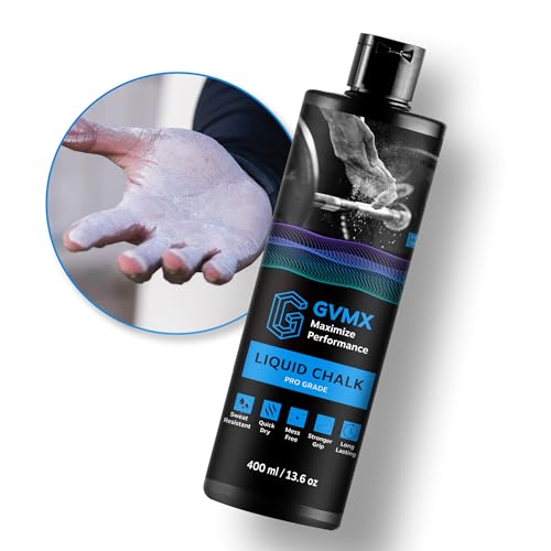 50ML/100ML/400ML Superior Grip Premium Liquid Chalk. Long Lasting Mess-Free Gym Chalk for Weightlifting, Gymnastics, Climbing. Fast Drying Refillable Gym Accessories. Package May Vary. - style: 400ML - 1 Pack