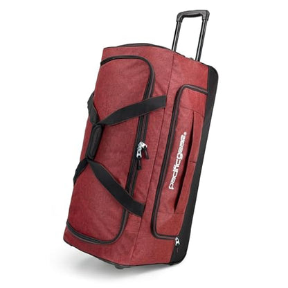 Pacific Gear Duffel Bag with Rolling Wheels - color: Red, size: 30 inch