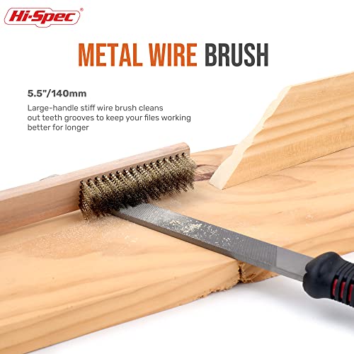 Hi-Spec Metal Hand & Needle File Tool Kit Half-Round Round & Triangle Files | 17pc, 8in/200mm, everyday fixes made easier, organized portable storage, beginner-friendly selection, neat layout, quick prep - size: 17 pieces