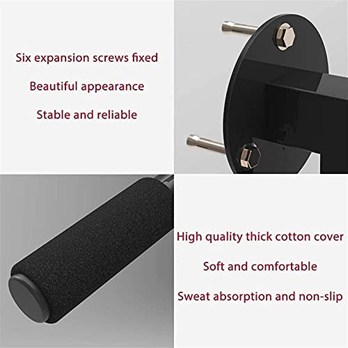 Pull Ups Pull Up Bar Wall Mounted Chin Up Bar Professional Indoor Gymnastics Bar Home Multi Grip Pull Up Bar with Non-Slip Handles (Black)