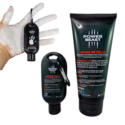Liquid Chalk Combo 200 + 50 ML + Chalk Ball 2.2 oz. Liquid Sports Chalk, Professional Hand Grip for Gym, Weightlifting, Rock Climbing, Gymnastics, Crossfit, Powerlifting, Pole Dance.