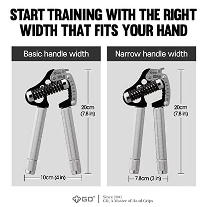 GD IRON GRIP Grip Strength Trainer Hand Gripper Forearm Strengthener Metal | Silent durable adjustable hand strengthening device, Hand exerciser squeezers, arm wrestling training equipment, grip trainer
