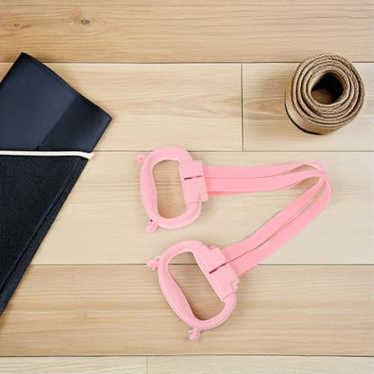 DOITOOL Figure 8 Resistance Bands Pink Elastic Back Training Rope Adjustable Strength Exercise Band for Shoulder and Arm Workout Home Fitness Equipment