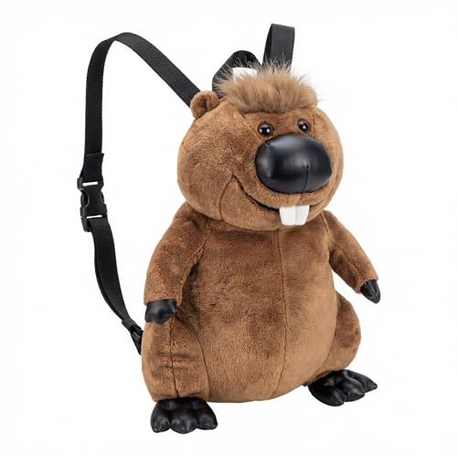 Groundhog Rock Climbing Chalk Bag, Fun Plush Animal Chalk Pouch with Drawstring, Adjustable Waist Belt for Indoor Outdoor Bouldering Sport Climbing