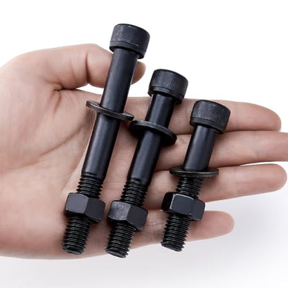 434PCS M5 M6 M8 M10 M12 Metric Bolt Assortment 12.9 Grade Cylindrical Head Screws Nuts and Washers Hex Socket Head Cap Machine Screws Kit - color: X14-large-434 M5 M6 M8 M10 M12 Socket Cap（Black)