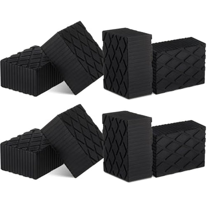 Pangda 8 Pack Solid Rubber Auto Lift Pads 6-3/8" x 4-3/4" x 3.15" Anti-Skid Lift Block Spacer Pad for Automobile Car Lifts, Jacks and Racks, 4000 Lbs Capacity - size: 6-3/8" x 4-3/4" x 3.15"