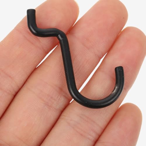 10 Pcs Black Iron Pegboard Hooks for Garage Tool Organizer Utility Pegboard Hangers for Wall Hanging Board Accessories Compatible with Store and Workshop